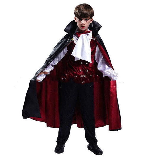 Kinder Halloween Vampir Kostüm – Jungen Dracula Outfit für Gruselpartys & Trick-or-Treat