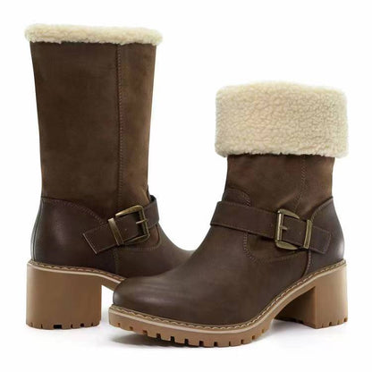 Joy – Damenstiefel mit Schnalle und Chunky-Absatz