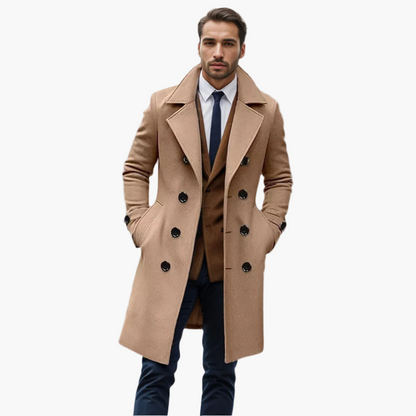 Herren Italienischer Langmantel – Eleganter Business- und Freizeit-Trenchcoat, Modernes Design, Stilvoll für jeden Anlass