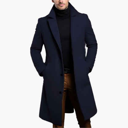 Herren Klassischer Wollmantel – Eleganter Wintermantel für Business & Freizeit