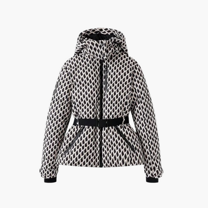 Damen Steppjacke mit Gürtel und Kapuze – Modische, Wasserabweisende Pufferjacke für Winter & Alltag