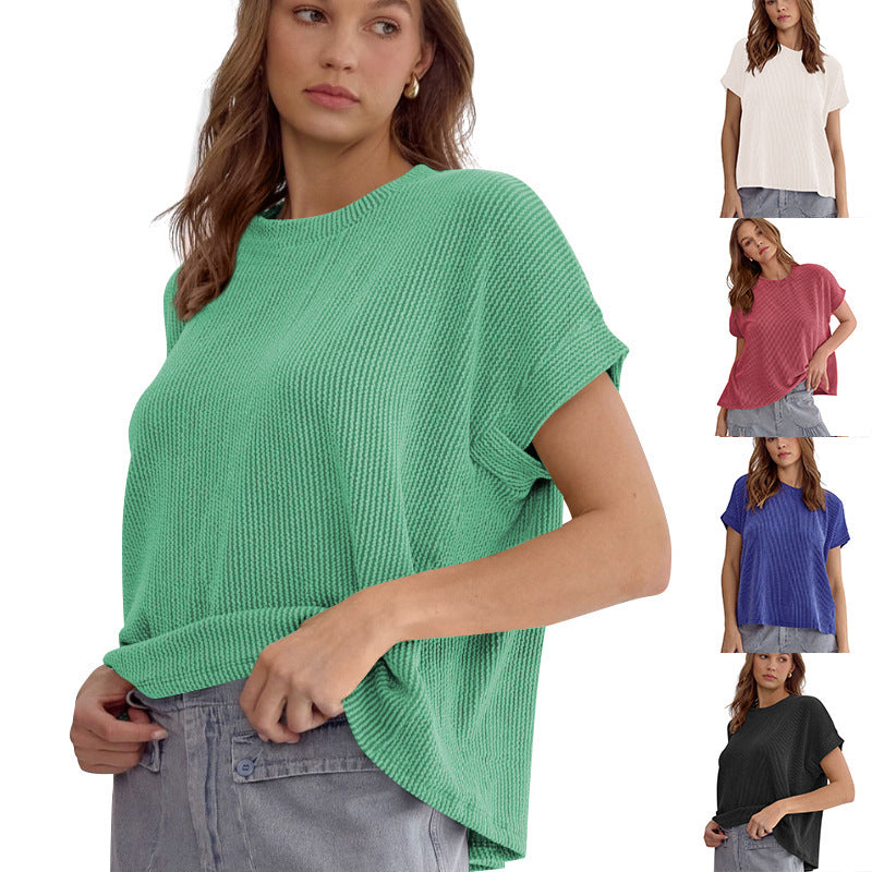 Tracy – Gestreiftes Batwing-Kurzarmshirt für Damen