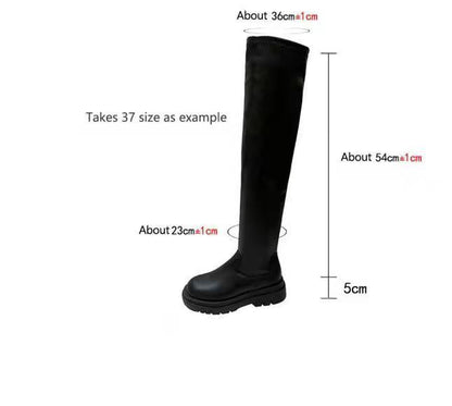 Barbara – Dicke Sohle Stiefel mit Chunky Absatz