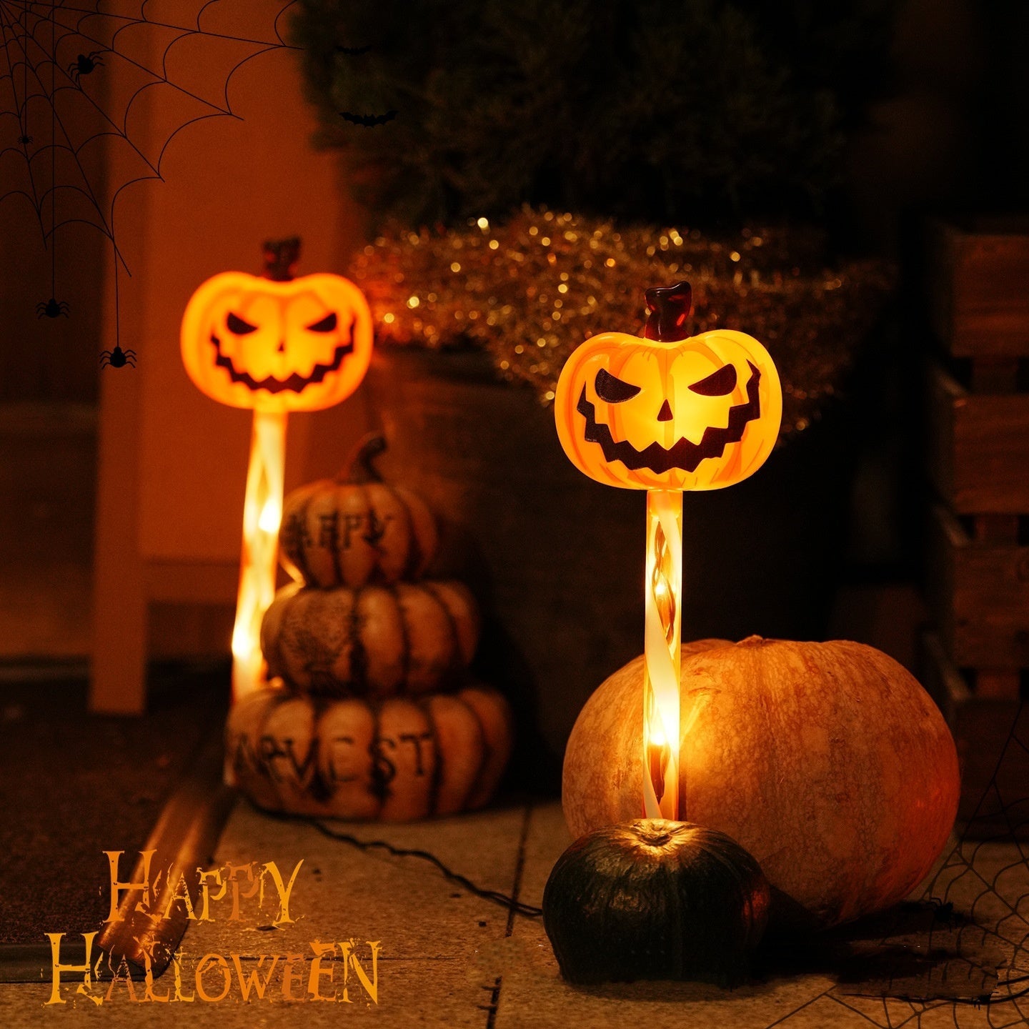 Halloween Deko LED Geister Lichterkette – Lustige Outdoor Partybeleuchtung für Halloween