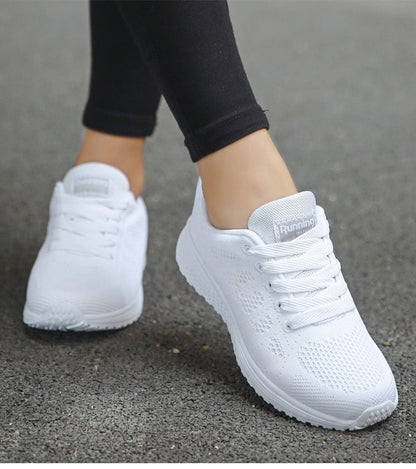 Damen Sneaker Leicht Atmungsaktiv Bequeme Laufschuhe für Alltag und Sport