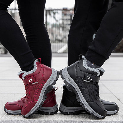 Helen – Warme Damenstiefel mit Plüsch und Klettverschluss