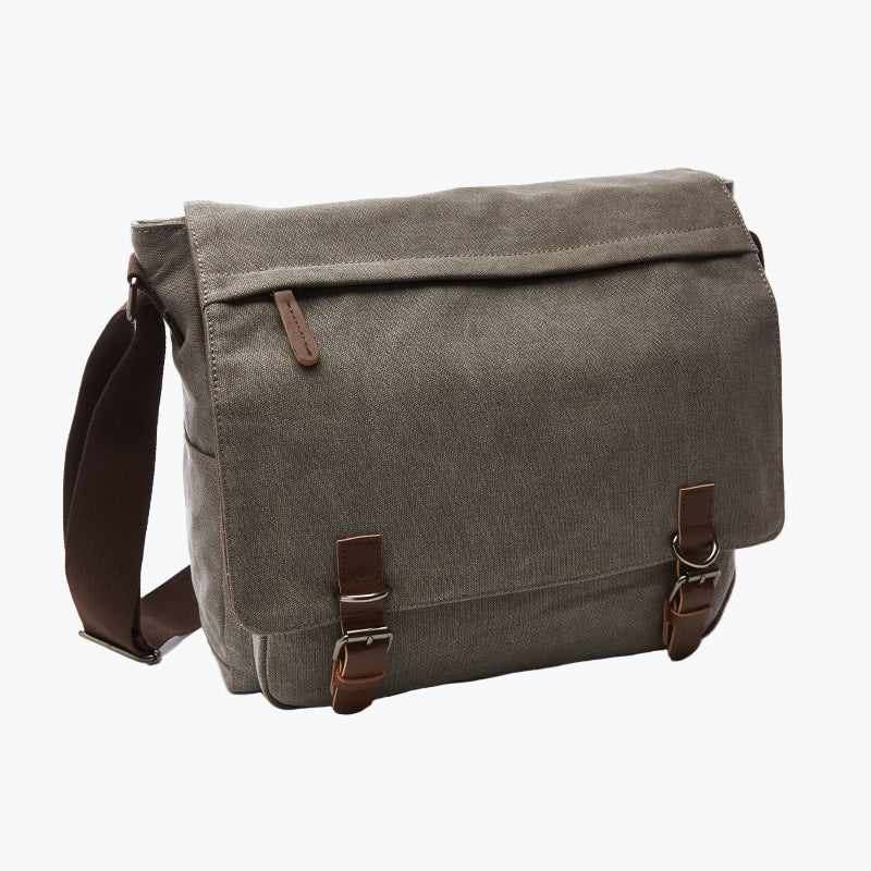 Herren Umhängetasche Canvas Messenger Bag – Stilvolle Schultertasche für Alltag, Arbeit & Freizeit