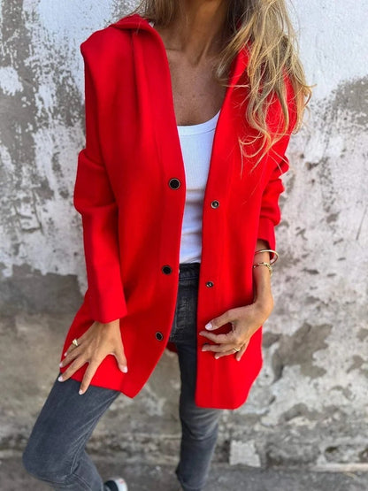 Rachel – Lockerer Damen-Cardigan mit Kapuze