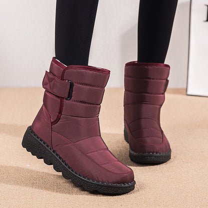 Donna – Wasserfeste Damenplattform-Winterstiefel mit Warmem Plüsch