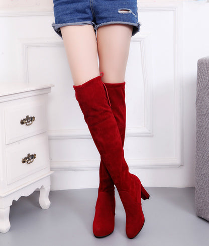 Heather – Kniehohe Damenstiefel mit Absatz