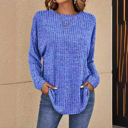 Ian – Herbst Strickpullover mit Rundhalsausschnitt und Streifen
