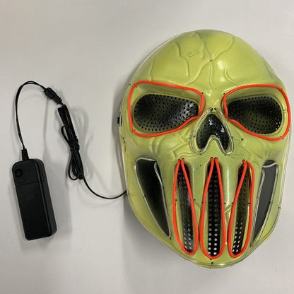 Halloween LED Leuchtmaske für Erwachsene – Gruselige Skull-Maske für Party & Kostüm