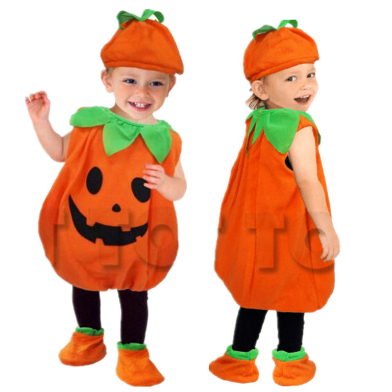 Kinder Halloween Kürbis Kostüm – Lustiges Kürbis Outfit für Jungen & Mädchen – Perfekt für Halloween-Partys & Trick-or-Treat