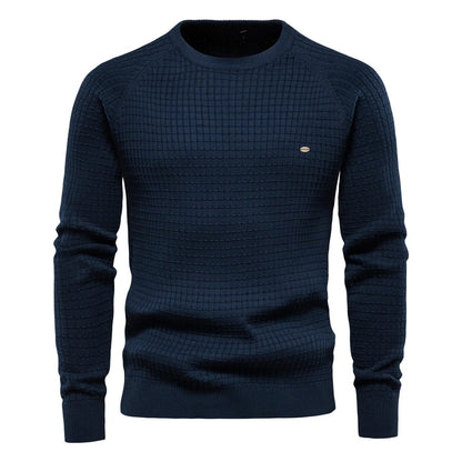 Maximilian – Herren Strickpullover aus 100% Baumwolle, Rundhalsausschnitt, für Herbst und Winter