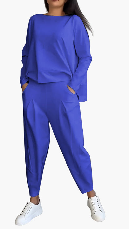 Damen Zweiteiliges Cozy Freizeitset – Bequemer Loungewear-Anzug für Alltag & Entspannung