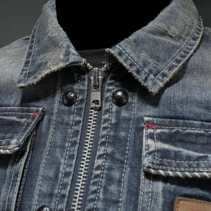Herren Jeansjacke im Vintage-Stil – Lässige Mode für Alltag und Freizeit