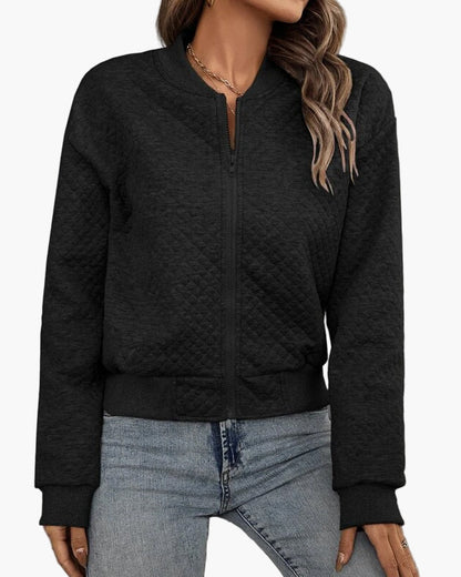 Damen Bomberjacke Modern Stepp-Design Freizeit und Alltag