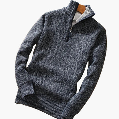 Herren Strickpullover mit Reißverschluss – Moderner Freizeit-Look