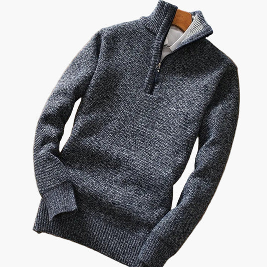 Herren Strickpullover mit Reißverschluss – Moderner Freizeit-Look