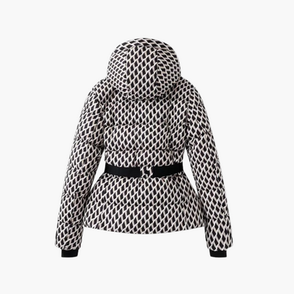 Damen Steppjacke mit Gürtel und Kapuze – Modische, Wasserabweisende Pufferjacke für Winter & Alltag