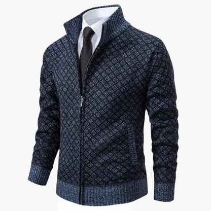 Herren Strickjacke mit Reißverschluss – Eleganter Business Casual Stil für Alltag und Büro