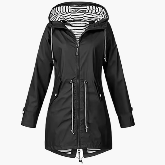 Damen Regenjacke Outdoor Windbreaker mit Kapuze – Wasserdichte Freizeitjacke für Wandern und Alltag