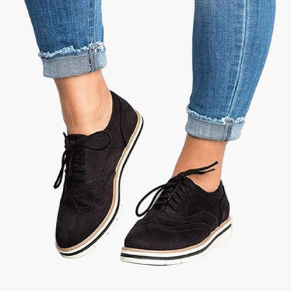 Damen Derby-Schnürschuhe mit Broguing – Elegante Freizeitschuhe für Alltag und Büro