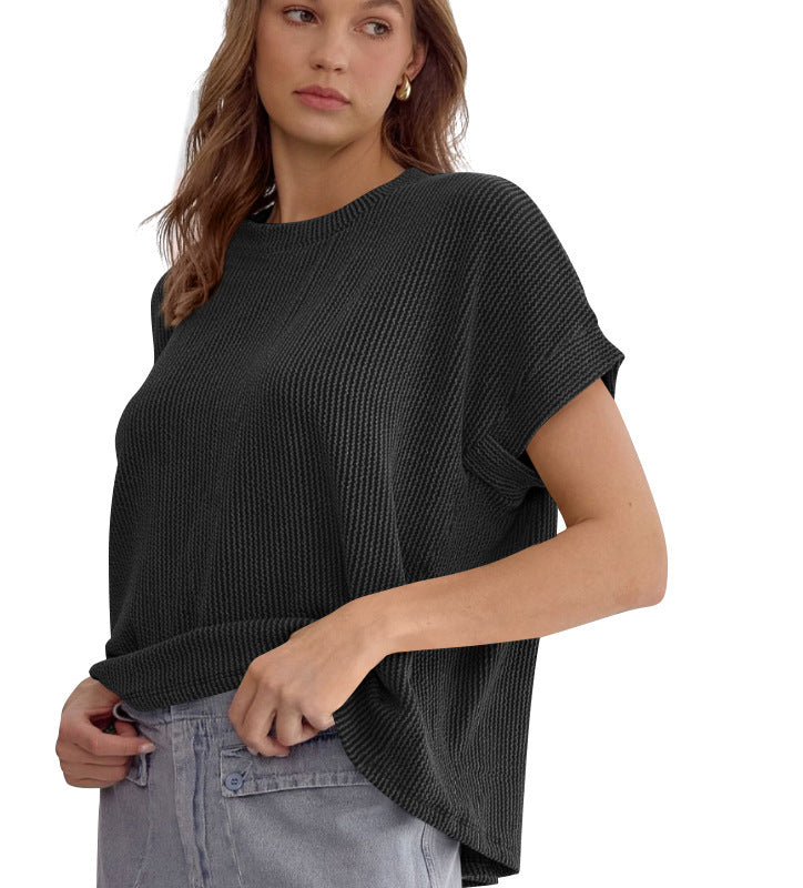 Tracy – Gestreiftes Batwing-Kurzarmshirt für Damen