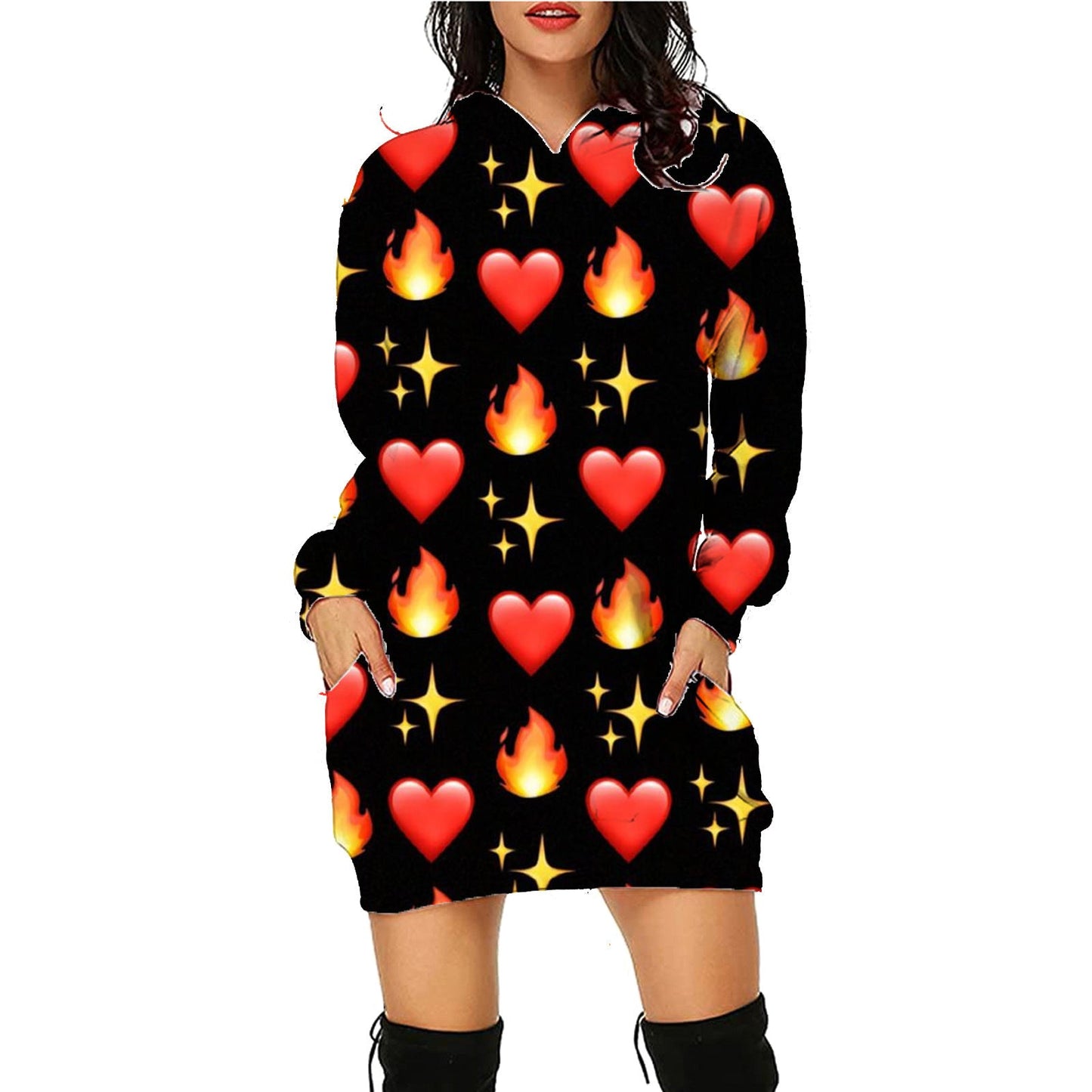 Damen Halloween Hoodie Kleid – Lustiges Kostüm für Halloween-Partys & Gruselige Anlässe