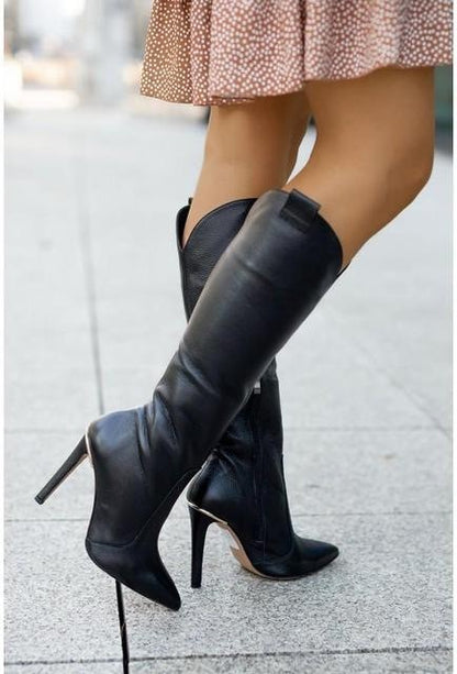 Hannah – Modische Damenstiefel mit seitlichem Reißverschluss aus Wildleder