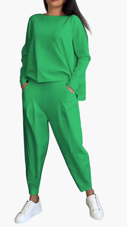 Damen Zweiteiliges Cozy Freizeitset – Bequemer Loungewear-Anzug für Alltag & Entspannung