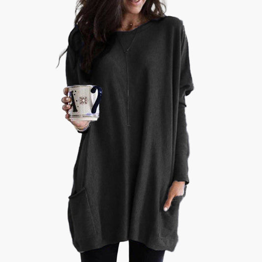 Damen Langarm Oversize Pullover – Bequemer Lässiger Stil für Alltag und Freizeit