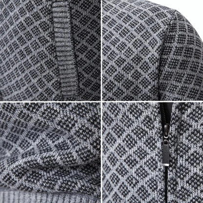 Herren Strickjacke mit Reißverschluss – Eleganter Business Casual Stil für Alltag und Büro