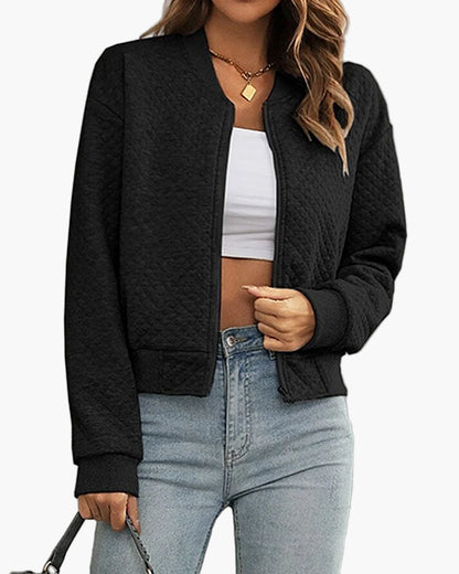 Damen Bomberjacke Modern Stepp-Design Freizeit und Alltag