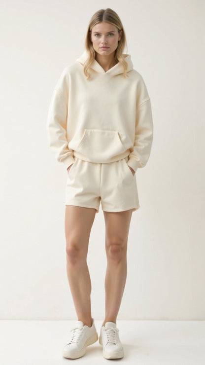 Damen Oversized Kapuzenpullover mit tropischen Stickereien – Lässiger Streetstyle Hoodie für Alltag und Freizeit