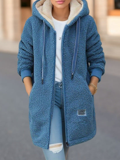Leanne – Mittellanger Kaschmir-Hoodie mit Fleecefutter