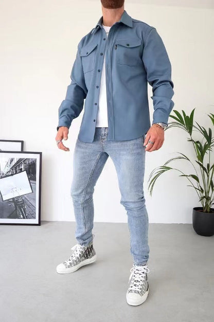 Anthony – Jugendlicher Herrenhemd in gebürstetem Design