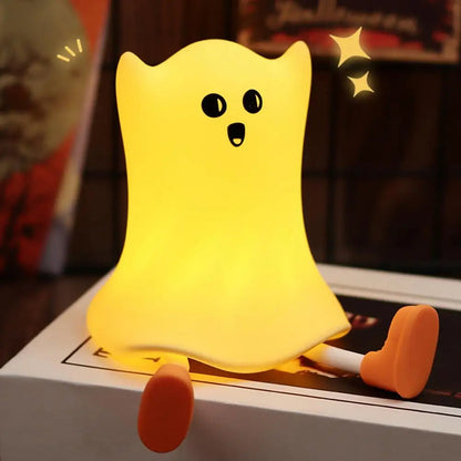 Halloween LED Nachtlicht Geist – Kinderzimmer Dekoration, Cartoon Stil, Party & Deko
