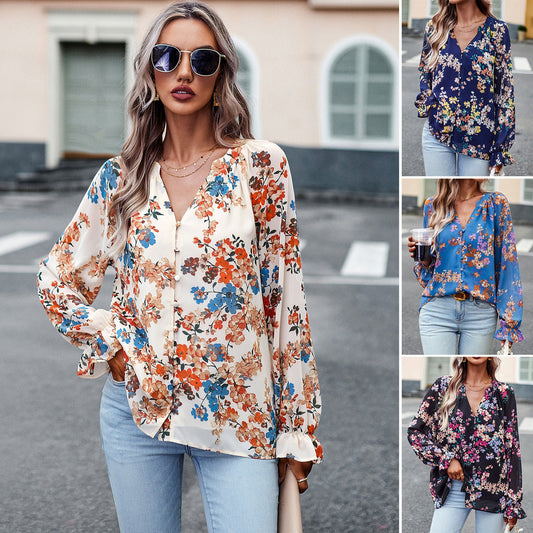 Melissa – Elegante Damenbluse mit Blumenmuster