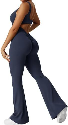 Melissa – Ärmellose Jumpsuits mit Schlaghose für Fitness und Yoga