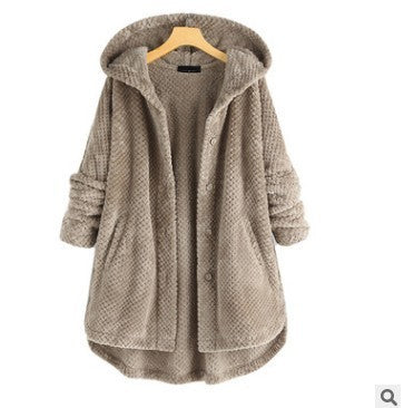 Wendy – Damen Kapuzenpullover aus doppelseitigem Samt