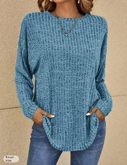 Ian – Herbst Strickpullover mit Rundhalsausschnitt und Streifen
