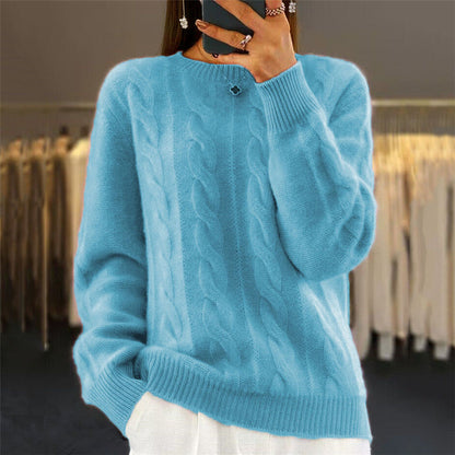 Claire – Retro Kabelstrick-Pullover für Damen