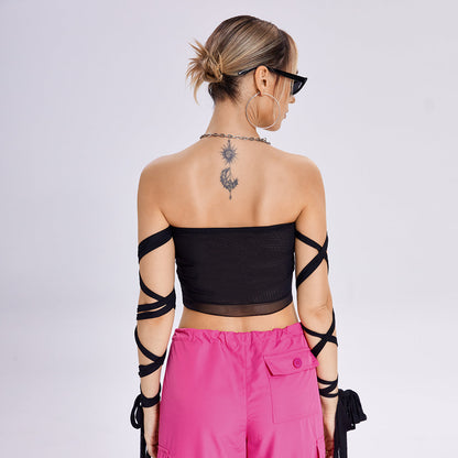 Jane – Elastisches Damen Tanktop mit gekreuzten Trägern