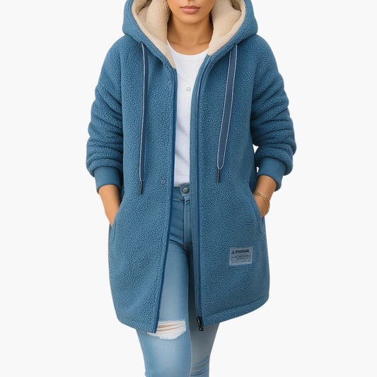 Damen Fleecejacke mit Kapuze – Kuschelige Freizeitjacke für Alltag und Outdoor