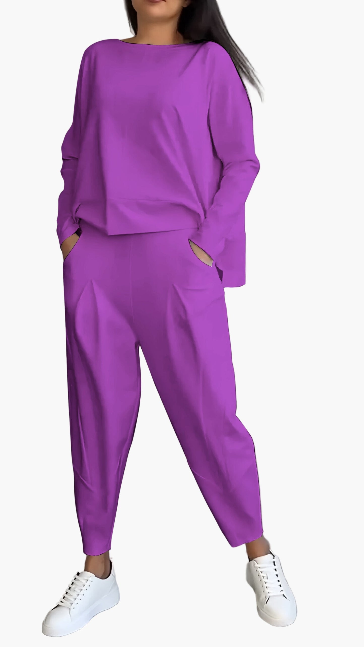 Damen Zweiteiliges Cozy Freizeitset – Bequemer Loungewear-Anzug für Alltag & Entspannung