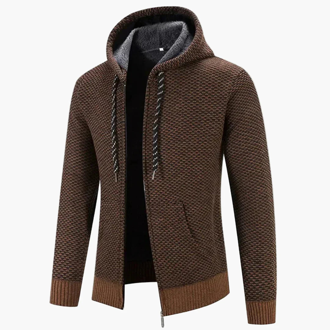 Herren Strick-Cardigan mit Kapuze – Wärmendes Freizeit-Outfit für Herbst & Winter