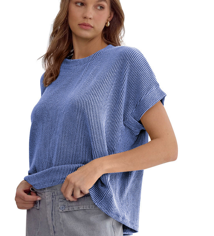 Tracy – Gestreiftes Batwing-Kurzarmshirt für Damen