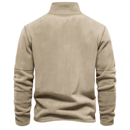 Ron – Stehkragen-Reißverschluss-Sweatshirt mit Fleece