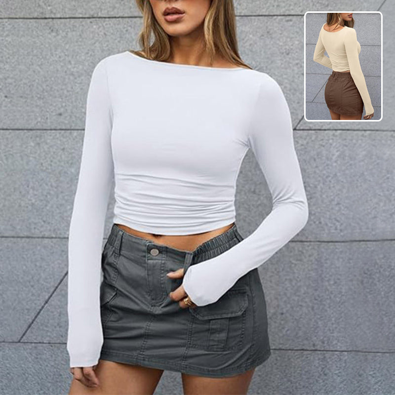 Esme – Schlankes Langarmshirt mit Rundhalsausschnitt für Damen